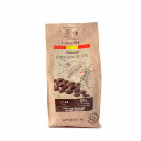 Hiszpańska ciemna czekolada 62%, 1 kg - dropsy, torba | NATRA CACAO, Dark