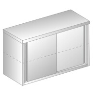 Szafka wisząca ze stali nierdzewnej z drzwiami suwanymi 1500x300x600 mm | DORA METAL, DM-3316 N