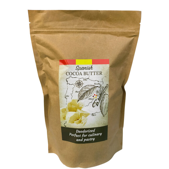 Naturalne dezodoryzowane masło kakaowe 1 kg, torba | NATRA CACAO, Cacao Butter