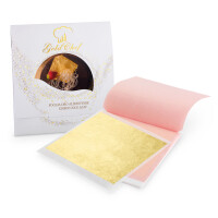 Złoto jadalne w listkach 5 szt. 80 mm x 80 mm  | GOLD CHEF, 2GOCLB05BB