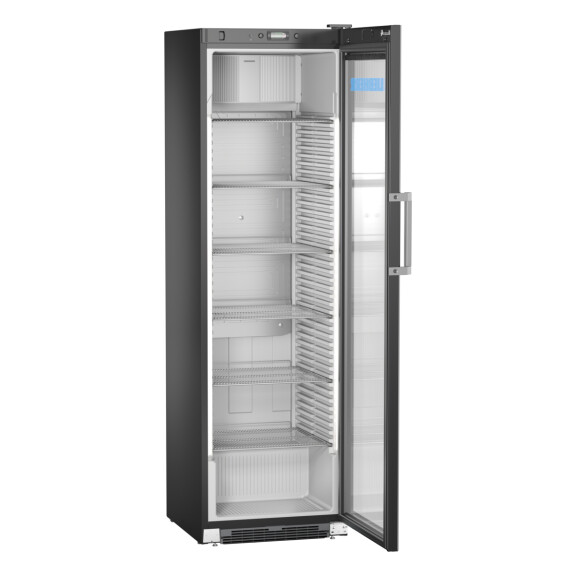 Szafa chłodnicza ekspozycyjna z panelem reklamowym, przeszklonymi drzwiami i chłodzeniem dynamicznym, 441 l, 600x696x2027 mm | LIEBHERR, FKDv 4523 Pre