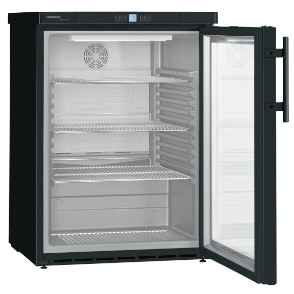 Chłodziarka do zabudowy pod blatem z przeszklonymi drzwiami i chłodzeniem dynamicznym, 148 l, 600x615x830 mm | LIEBHERR, FKUv 1613 744 Premium