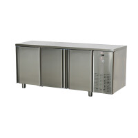 Stół chłodniczy trzydrzwiowy ze zlewem i rantem 1880x700x850 mm, 0,38 kW | RM GASTRO, SCH - 3D/Z