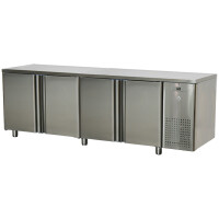 Stół chłodniczy czterodrzwiowy z rantem 2380x700x850 mm, 0,43 kW | RM GASTRO, SCH - 4D/N