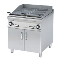 Grill lawowy gazowy z szafką, 24 kW, ruszt 2x 380x660 mm, 800x900x900 mm | RM GASTRO, CW - 98 G