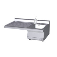 Zlew z baterią i dodatkowym blatem po lewej stronie 1000x600x280 mm | RM GASTRO, LAT - 610SX