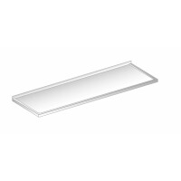 Blat przyścienny ze stali nierdzewnej z powierzchnią wklęsłą 1800x700x80 mm | DORA METAL, DM-3201.1