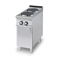 Kuchnia elektryczna z szafką 2x3,5 kW, płyty ø 30 cm, 400x900x900 mm | RM GASTRO, PC - 94 ET