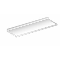 Blat przyścienny ze stali nierdzewnej z powierzchnią wklęsłą, rantem puszkowym i kapinosem 1000x700x150 mm | DORA METAL, DM-S-3201.1