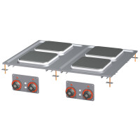 Kuchnia stołowa elektryczna 4x2,6 kW, płyta kwadratowa 22x22 cm, 800x600x50 mm | RM GASTRO, PCQD - 78 ET