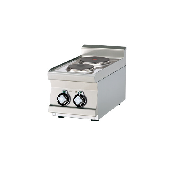 Kuchnia elektryczna 1x1+1x2 kW, płyty Ø 15 cm i Ø 18 cm, 300x600x280 mm | RM GASTRO, PCT - 63 ET