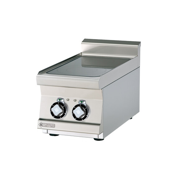 Kuchnia ceramiczna 1x1,2+1x1,8 kW, płyty Ø 15 cm i Ø 18 cm, 300x600x280 mm | RM GASTRO, PCCT - 63 ET