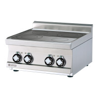 Kuchnia ceramiczna 2x1,2+2x1,8 kW, płyty Ø 15 cm i Ø 18 cm, 600x600x280 mm | RM GASTRO, PCCT - 66 ET