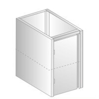 Moduł z drzwiami zawiasowymi ze stali nierdzewnej 600x485x650 mm | DORA METAL, DM-3008.1