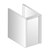 Moduł z drzwiami zawiasowymi ze stali nierdzewnej pod zlewozmywak 500x485x650 mm | DORA METAL, DM-3231.1