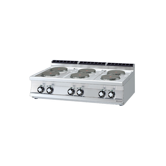 Kuchnia elektryczna 6x2,6 kW, płyty Ø 22 cm, 1200x700x280 mm | RM GASTRO, PCT - 712 ET