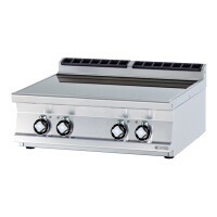 Kuchnia elektryczna ceramiczna 4x2,5 kW, płyta 750x570 mm, 800x700x280 mm | RM GASTRO, PCCT - 78 ET