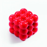 Silikonowa forma do ciastek i monoporcji, kulki magnetyczne, 4x 150 ml, 100x380x60 mm | DINARA KASKO, Spheres Mini