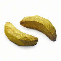 Silikonowa forma do ciastek i monoporcji, banan, 4x 110 ml, 100x380x50 mm | DINARA KASKO, Banana