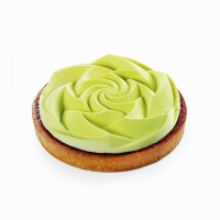 Silikonowa forma do tworzenia okrągłych ozdób na wierzch tart, ciast i deserów, diament, 250 ml, 140 mm | DINARA KASKO, TART Diamond