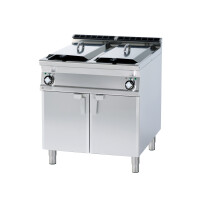 Frytownica elektryczna z szafką, 2x 18 l, 2 kosze 280x290x150 mm, 800x900x900 mm | RM GASTRO, F2/18 - 98 ET