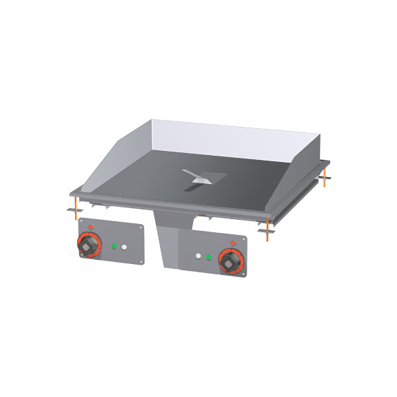 Płyta grillowa stołowa elektryczna, płyta gładka chromowana 556x550 mm, 600x600x220 mm | RM GASTRO, FTLD - 76 ETS
