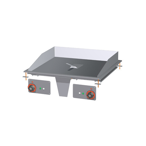 Płyta grillowa stołowa elektryczna, płyta gładka i ryflowana 756x550 mm, 800x600x220 mm | RM GASTRO, FTLRD - 78 ET