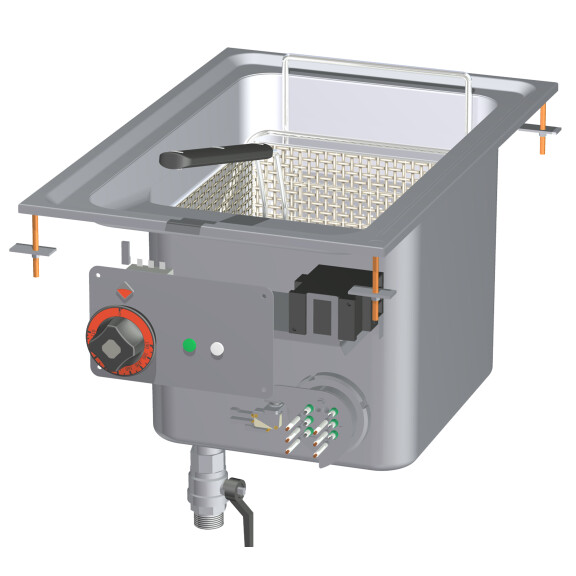 Frytownica elektryczna stołowa 18 l, 15,9 kW, 400x600x460 mm | RM GASTRO, F18D - 74 ET