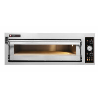 Piec do pizzy elektryczny, sterowanie manualne, piekarniczy modułowy szamotowy, 6x 40 cm, 4x 600x400 mm, 1130x1400x410 mm | RESTO QUALITY, BAKE 6