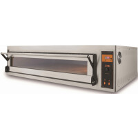 Piec do pizzy elektryczny, sterowanie elektroniczne, piekarniczy modułowy szamotowy z podwyższaną komorą, 6x 40 cm, 4x 600x400 mm, 1130x1400x500 mm | 