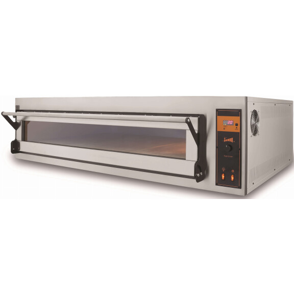 Piec do pizzy elektryczny, sterowanie elektroniczne, piekarniczy modułowy szamotowy z podwyższaną komorą, 6x 40 cm, 4x 600x400 mm, 1130x1400x500 mm | 