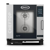 Piec konwekcyjno-parowy 7x GN1/1, gazowy, 19 kW | UNOX, CHEFTOP MIND.Maps PLUS COUNTERTOP