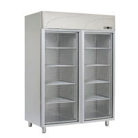 Szafa chłodnicza przeszklona dwudrzwiowa 1300 l, GN 2/1, 1420x800x2000 mm | RM GASTRO, LS - 140 SV