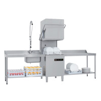 Zmywarka kapturowa 60/30/24/6 koszy/h, 8,5 kW, 724x818x1599-2040 mm  | REDFOX, QQI 102 TOP