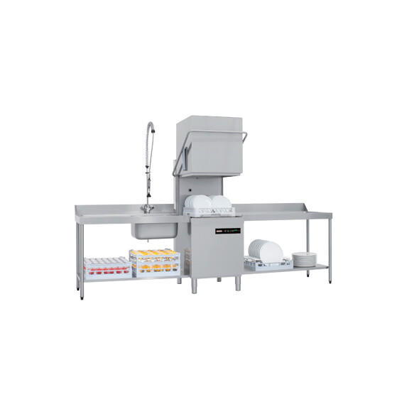 Zmywarka kapturowa 60/30/24/6 koszy/h, 8,5 kW, 724x818x1599-2040 mm  | REDFOX, QQI 102 TOP