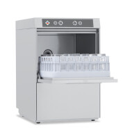 Zmywarka do naczyń i szkła z pompą spustową 40/30/24 koszy/h, kosz: 400x400 mm, 3,5 kW, 466x556x695 mm | RM GASTRO, NT42P