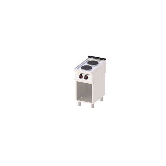 Kuchnia elektryczna 2x2,6 kW, płyty Ø 22 cm, 400x700x900 mm | REDFOX, SP 70/40 E