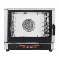 Piec konwekcyjno-parowy, 5xGN1/1, 5x 600x400 mm, sonda, 9 programów, 6,45 kW, 840x910x750 mm | RESTO QUALITY, FED05