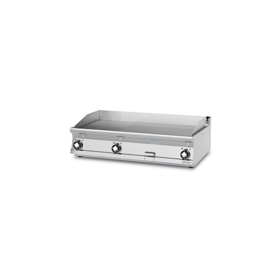 Płyta grillowa elektryczna, 3 strefy grzewcze, 16,65 kW, płyta 1/3 gładka i 2/3 ryflowana chromowana 1160x510 mm, 1200x700x280 mm | RM GASTRO, FTLRT -