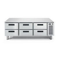Podstawa mroźnicza 6-szufladowa, blat prosty 40 mm, 1600x685x613 mm | RM GASTRO, LS 703 BT/V 2C