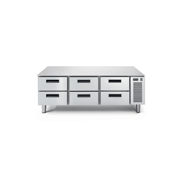 Podstawa mroźnicza 6-szufladowa, blat prosty 40 mm, 1600x685x613 mm | RM GASTRO, LS 703 BT/V 2C