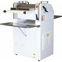 Bagieciarka piekarnicza, rogalikarka, urządzenie do produkcji bagietek, paluchów, dwa cylindry 63 cm, 1000-1500 szt./h, 930x880x1200 mm | RESTO QUALIT