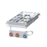Kuchnia stołowa gazowa wodna 5,5+8,5 kW, 400x800x120 mm | RM GASTRO, PCAD - 84 G