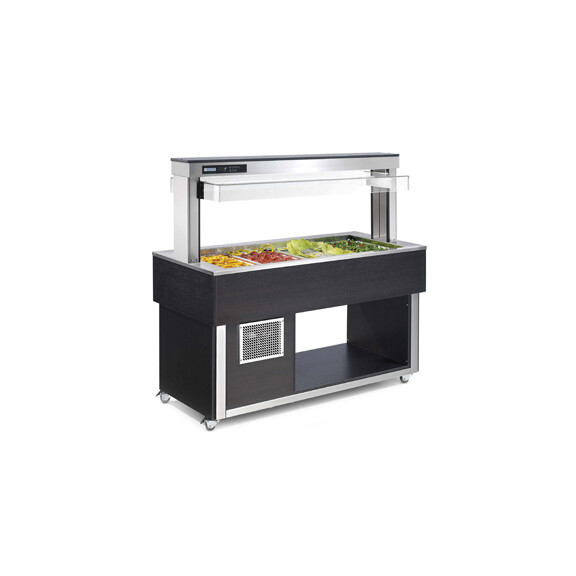 Witryna chłodnicza, sterowanie cyfrowe 0,229 kW, 3x GN 1/1 200 mm, 1169x650x1448 mm | RM GASTRO, TR - green+ 3 W