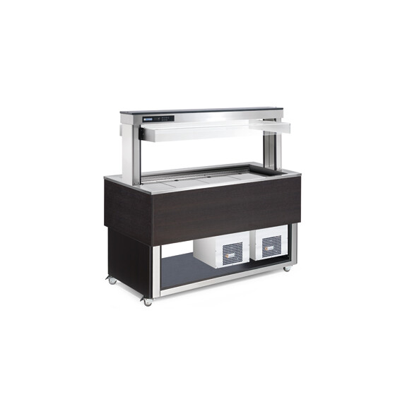 Witryna chłodnicza, sterowanie cyfrowe 2,7 kW, 6x GN 1/1 24/150 mm, 2144x650x1448 mm | RM GASTRO, TR - blue+ 6 RAL