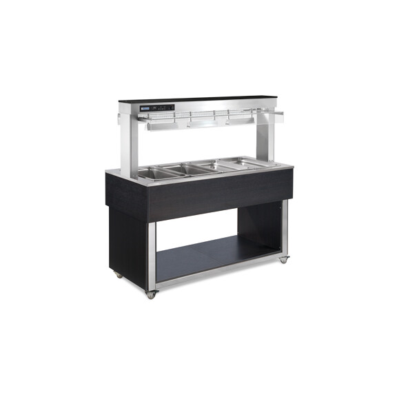 Witryna grzewcza, sterowanie cyfrowe 3,1 kW, 4x GN 1/1 200 mm, 1494x650x1448 mm | RM GASTRO, TR - red+ 4 RAL