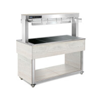 Witryna grzewcza szklana, sterowanie cyfrowe 1,6 kW, 4x GN 1/1, 1169x650x1448 mm | RM GASTRO, TR - brown+ 3 H