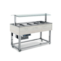 Witryna chłodnicza 0,247 kW, 3x GN 1/1 200 mm, 1169x650x1288 mm | REDFOX, ES Green+ 3 H