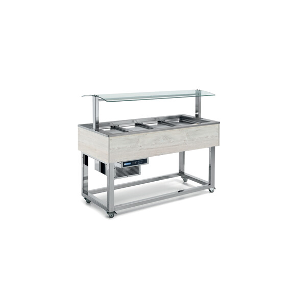 Witryna chłodnicza 0,247 kW, 3x GN 1/1 200 mm, 1169x650x1288 mm | REDFOX, ES Green+ 3 RAL