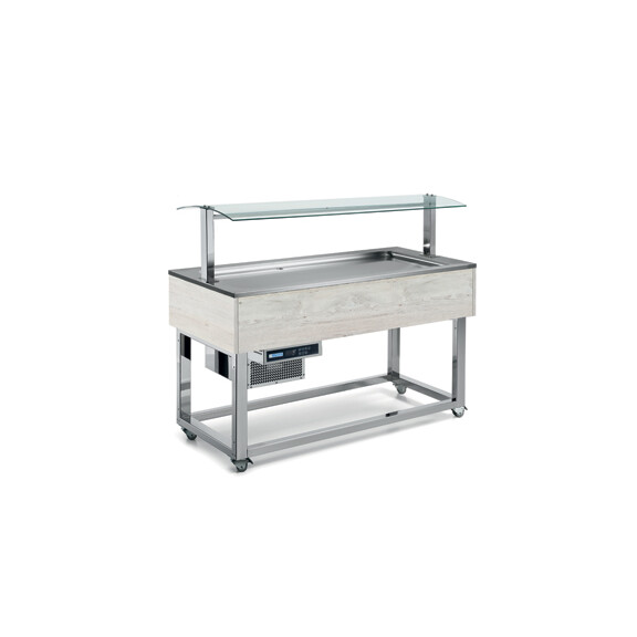 Witryna chłodnicza 0,247 kW, 4x GN 1/1 20 mm, 1494x650x1288 mm | REDFOX, ES Lime+ 4 H